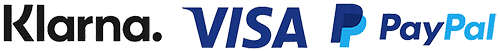 We Accept Klarna, PayPal and Visa